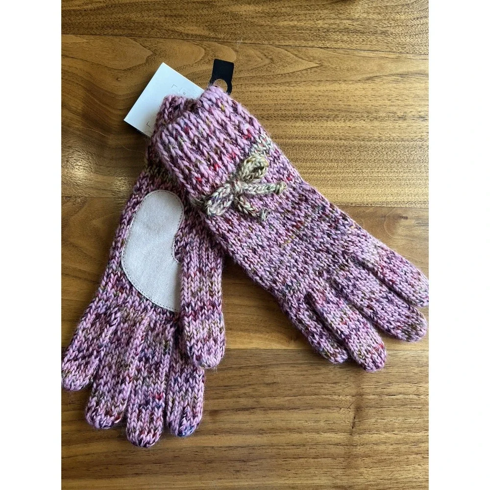 Isotoner Women's Cable‎ Knit Gloves, One Size, Peony NEW - Picture 5 of 7